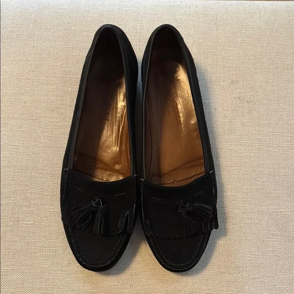 Cole Haan Black Suede Slip On Loafers | eBay display picture 1